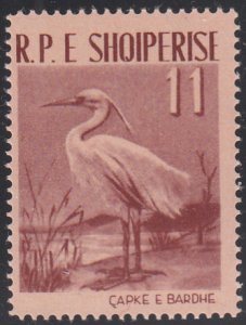 Albania 1961 MNH Sc #594 11 l Little egret