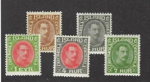 Iceland SC#176-180 Mint SCV$21.00...Fill with value!