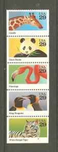 US Scott # 2705-9 Wild Animals 2709a from BK202 Booklet Pane of 5