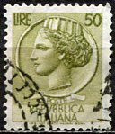 Italy 1955; Sc. # 683; Used Wmk. 303 Large Single Stamp