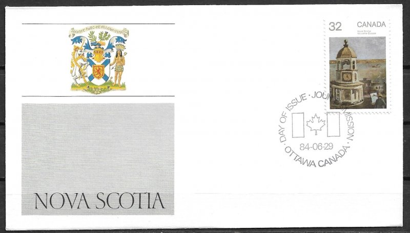 1984 Canada 1024 Canada Day:  Nova Scotia FDC