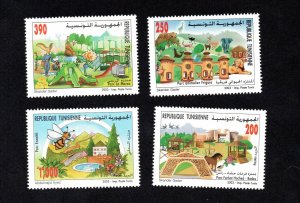 2003- Tunisia- Tunisie- Recreational Parks- Bee- Horse- Flowers- Set 4v.MNH** 