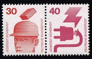 Germany 1972 Sc.#1078 MNH se-tenant of booklet pane 1075b,  Accident Prevention