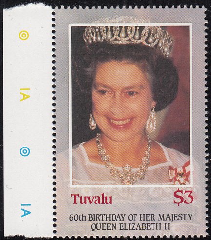Tuvalu 1986 MNH Sc #360 $3 Queen Elizabeth II 60th Birthday