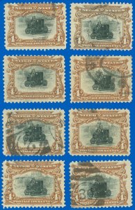 US SCOTT #296 (x8) Pan-American, Used-F/VF, Minor Faults, SCV $144.00 (SK)