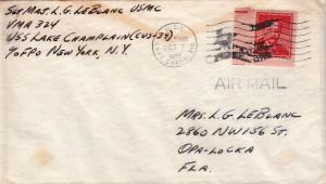 United States Ships 6c Roosevelt 1954 Liberty 1957 U.S.S. Lake Champlain Type...