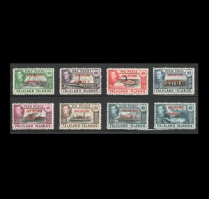 Falkland Island Dependencies  - Scott 5L1-5L8 - OG-MNH - Complete Overprint Set