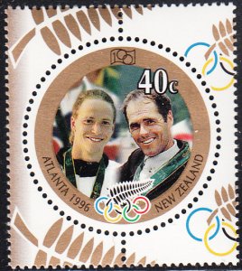 New Zealand 1996 MNH Sc 1383 40c Danyon Loader, Blyth Tait Gold Medalists