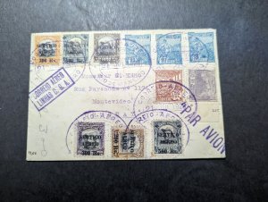 1929 Brazil Airmail Cover Rio De Janeiro to Montevideo Uruguay