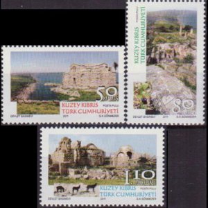 TURKISH-CYPRUS 2011 - Scott# 705-7 Tourism 50c-1.1l NH