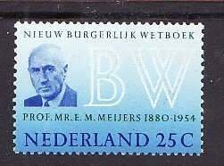 Netherlands-Sc#480- id7-unused VNH set-New Civil Code-1970-