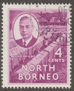 North Borneo, stamp, Scott#247,  used, hinged,  4 cents