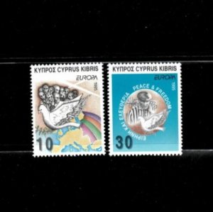 Cyprus 1995 - Europa - Set of 2 Stamps - Scott # 863-64 - MNH