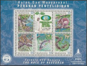 2000 MALAYSIA Forests Society: The Role of Research 50sen x 5V MS SG#MS918 MNH