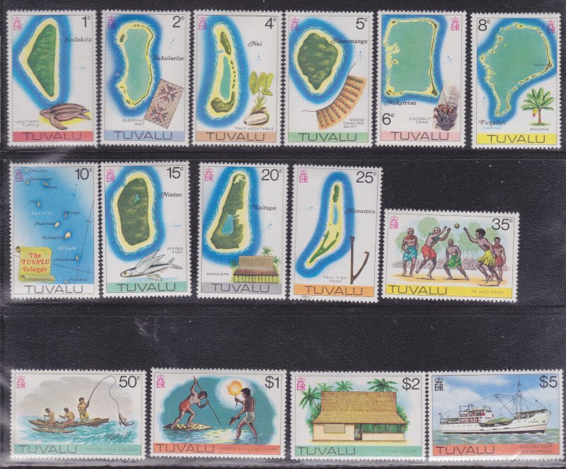 TUVALU 1976 #23-37 VFNH “Plan your holiday”