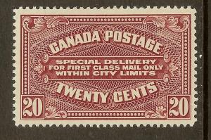 Canada, Scott #E2, 20c Special Delivery, MLH