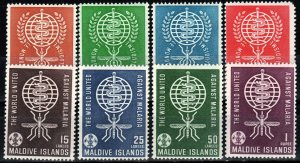 Maldive Islands #87-94 F-VF Unused  (X1374)