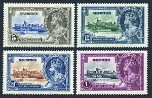 Mauritius 204-207,hinged. Mi 196-199. King George V silver jubilee of Reign,1935