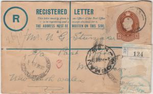 NEW ZEALAND 1933 KGV REGISTERED LETTER TO AUSTRALIA 