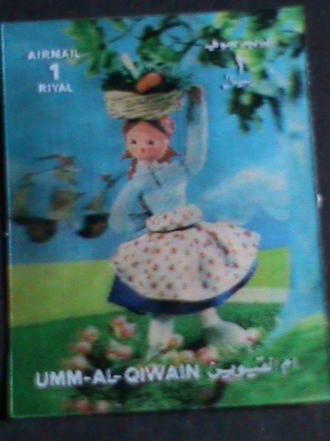 ​UMM AL QIWAIN STAMP-COLORFUL 3D STAMP-NATIONAL DOLL MINT STAMP- VERY FINE