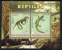 BENIN - 2008 - Reptiles #2 - Perf 2v Sheet - MNH - Private Issue