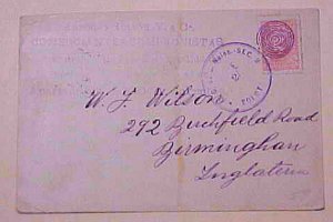 COLOMBIA   1908 DGde C NALES SEC 9 TO ENGLAND