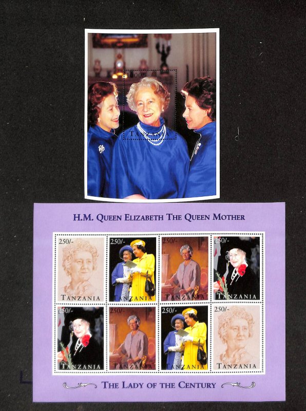 Tanzania, Postage Stamp, #1348-1349 Mint LH, 1994 Queen Elizabeth