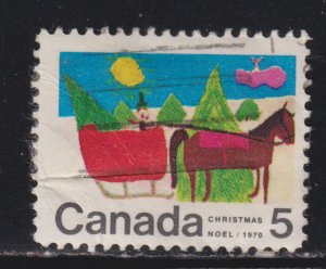 Canada 520 Horse Drawn Sleigh 5¢ 1970