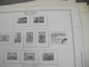 PERSIA, old time assortment of Stamps hinged on remainder/overlapping pages