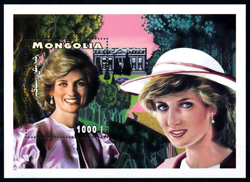 [91838] Mongolia 1997 Royalty Princess Diana Souvenir Sheet MNH