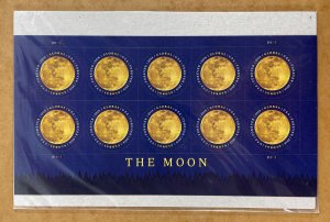 5058 THE MOON Global Forever Pane of 10 US Stamps 2016 MNH, USPS Sealed