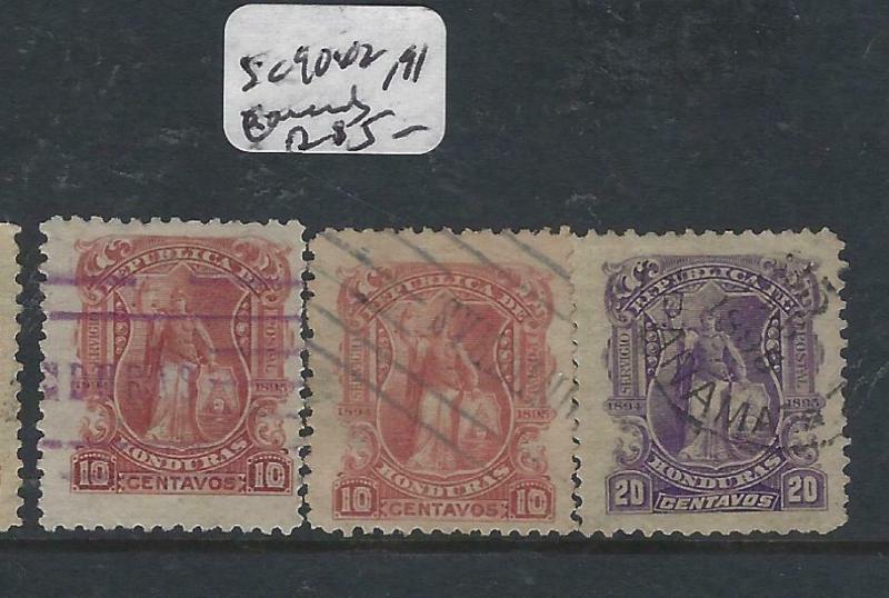 HONDURAS  (P0206B)   SC 90X2, 91   LOT   VFU