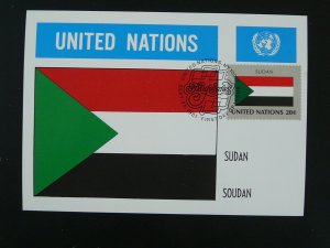 national flag of Sudan maximum card United Nations UNO 1981