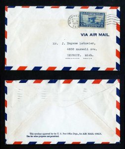 Jumbo # 650 on Airmail cover from Brownsville, TX - 4-27-1929