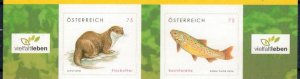 Austria 2010 MNH Stamps Scott 2236-2237 Animals Fish Trout Otter