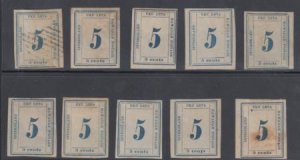 US Possessions - Hawaii 22 Unused / Used Plate 12-A all 10 Positions cv $6,075