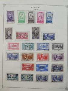 EDW1949SELL : LEBANON Very clean Mint & Used collection on album pages Cat $1452