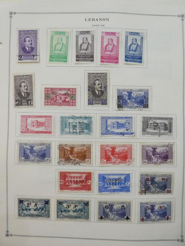 EDW1949SELL : LEBANON Very clean Mint & Used collection on album pages Cat $1452