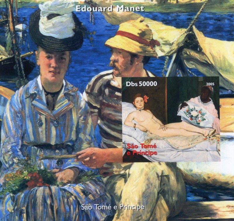 Sao Tome & Principe 2005 EDOUARD MANET Nudes s/s Imperforated Mint (NH)