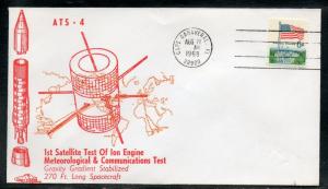 US ATS-4 Satellite Test Space Cover 1968 D991