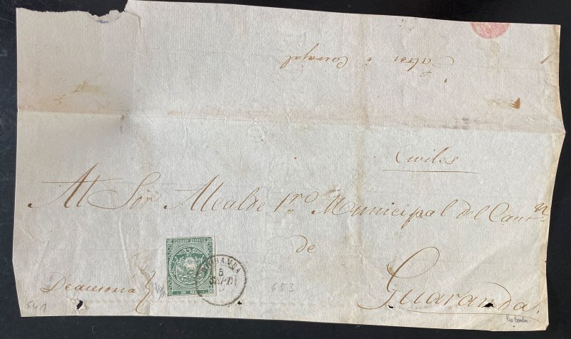 1890s Biobamba Ecuador Letter Sheet Piece Cover To Guaranda