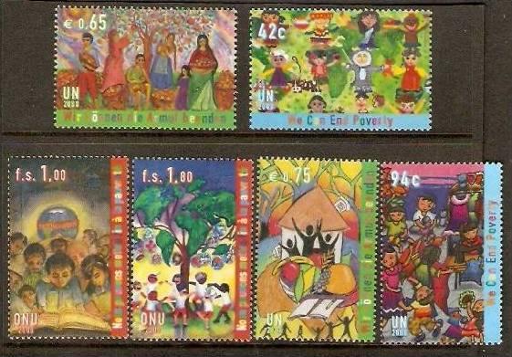 United Nations 2008 We Can End Poverty, Children's Paintings 6v MNH # 2138