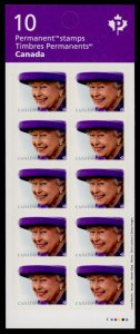 Canada 3137ai Booklet MNH Queen Elizabeth. Purple hat