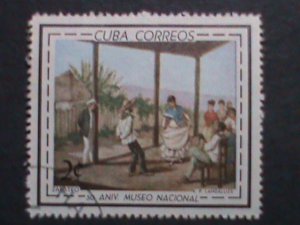 ​CUBA-1966-SC# 1087 NATIONAL MUSEUM 50TH ANNIVERSARY-PAINTING  USED VERY FINE