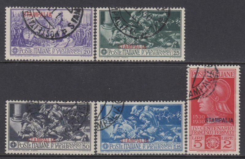 Italy Egeo - Stampalia Ferrucci n.12-16 cv 120$  complete used set