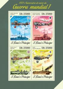 SAO TOME E PRINCIPE 2014 SHEET WWI FIRST WORLD WAR st14208a