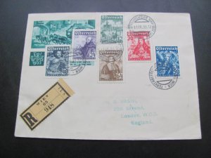 AUSTRIA 1933 USED SC B112-117 DELIVERANCE OF VIENA  COVER INNSBRUCK (100)