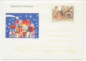 Postal stationery Italy 1982 Jesus Christ - Mary - Joseph