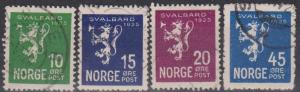 Norway #111-4 F-VF Used CV $35.50 (B1409)