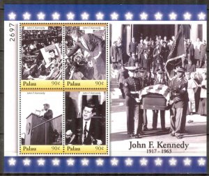 Palau 2008 President USA John F. Kennedy Sheet MNH